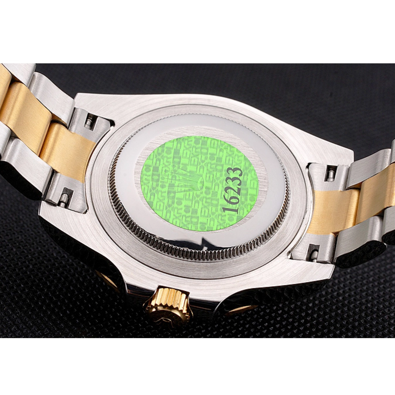 Good Copy Rolex Watches Submariner Steel Bracelet Bezel Rolex And Gold Swiss Dial Tone Green Two 0608